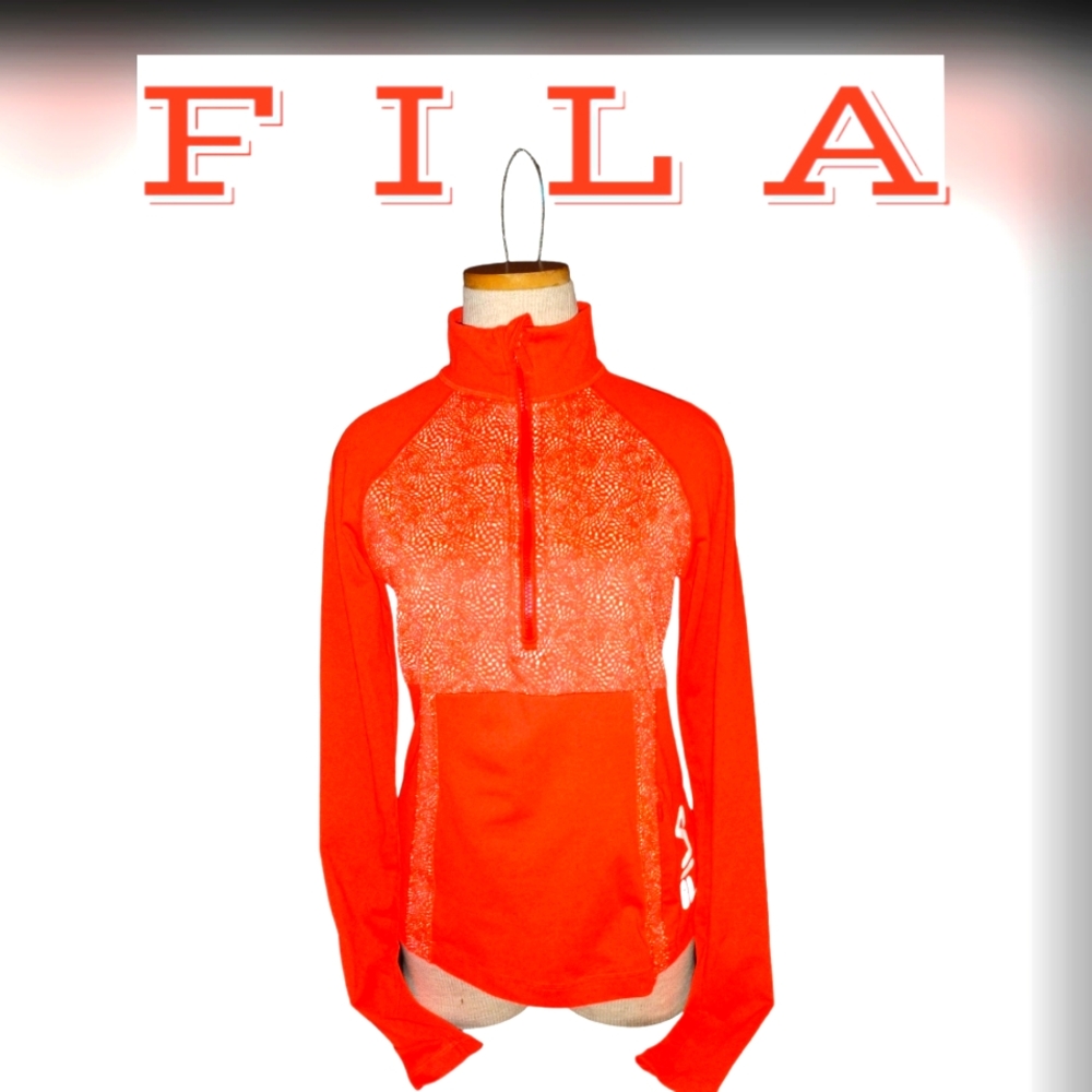 WOMENS FILA PULLOVER FLEECE TRACK JACKET SIZE SMALL